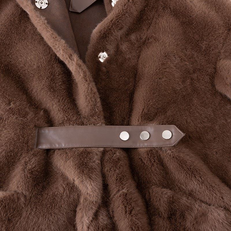 Long Hair Faux fur Coat factory